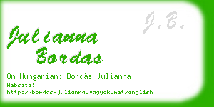 julianna bordas business card
